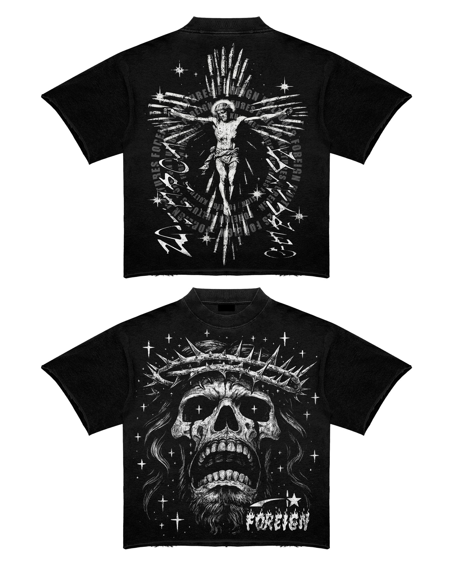 Vintage Jesus Skeleton Oversized Tee