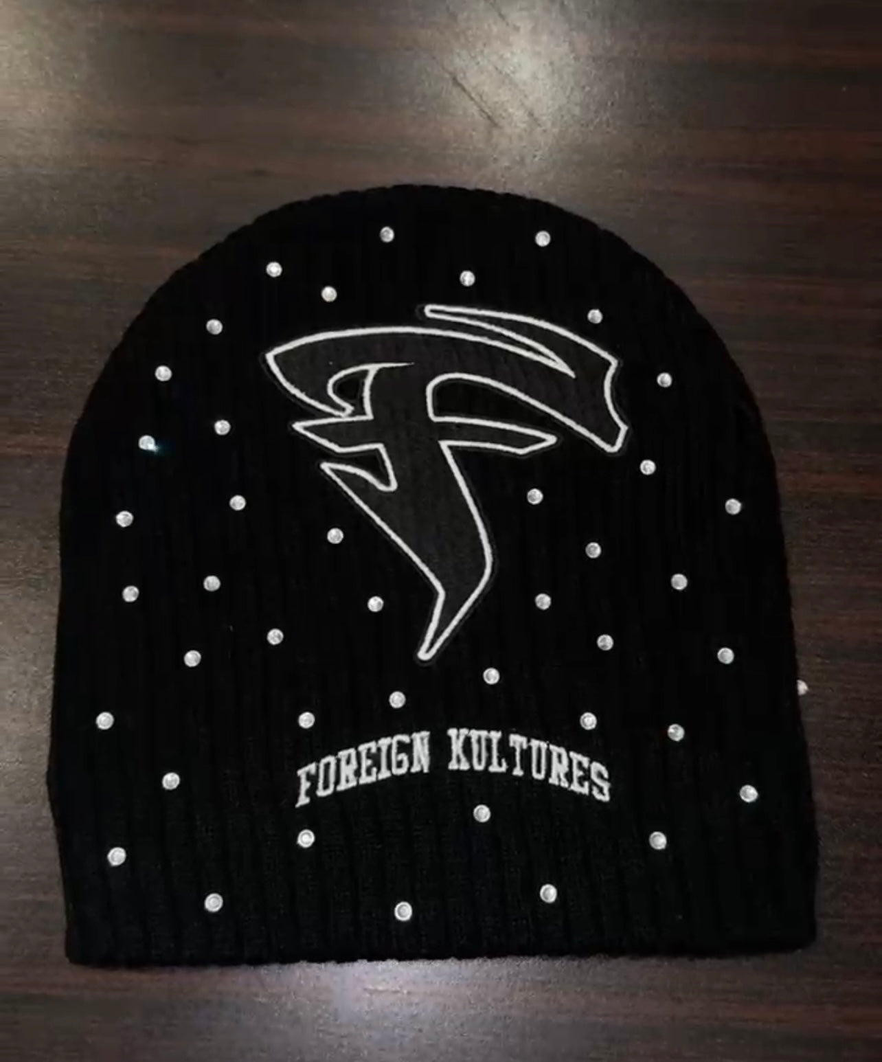 FK Rhinestone beanie