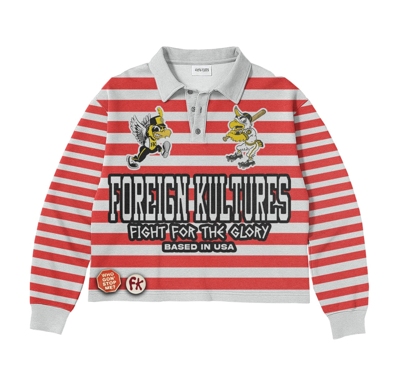 FK STRIPED RUGBY RED