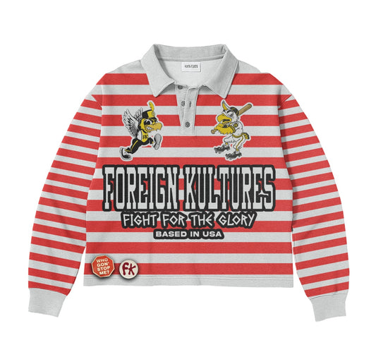 FK STRIPED RUGBY RED